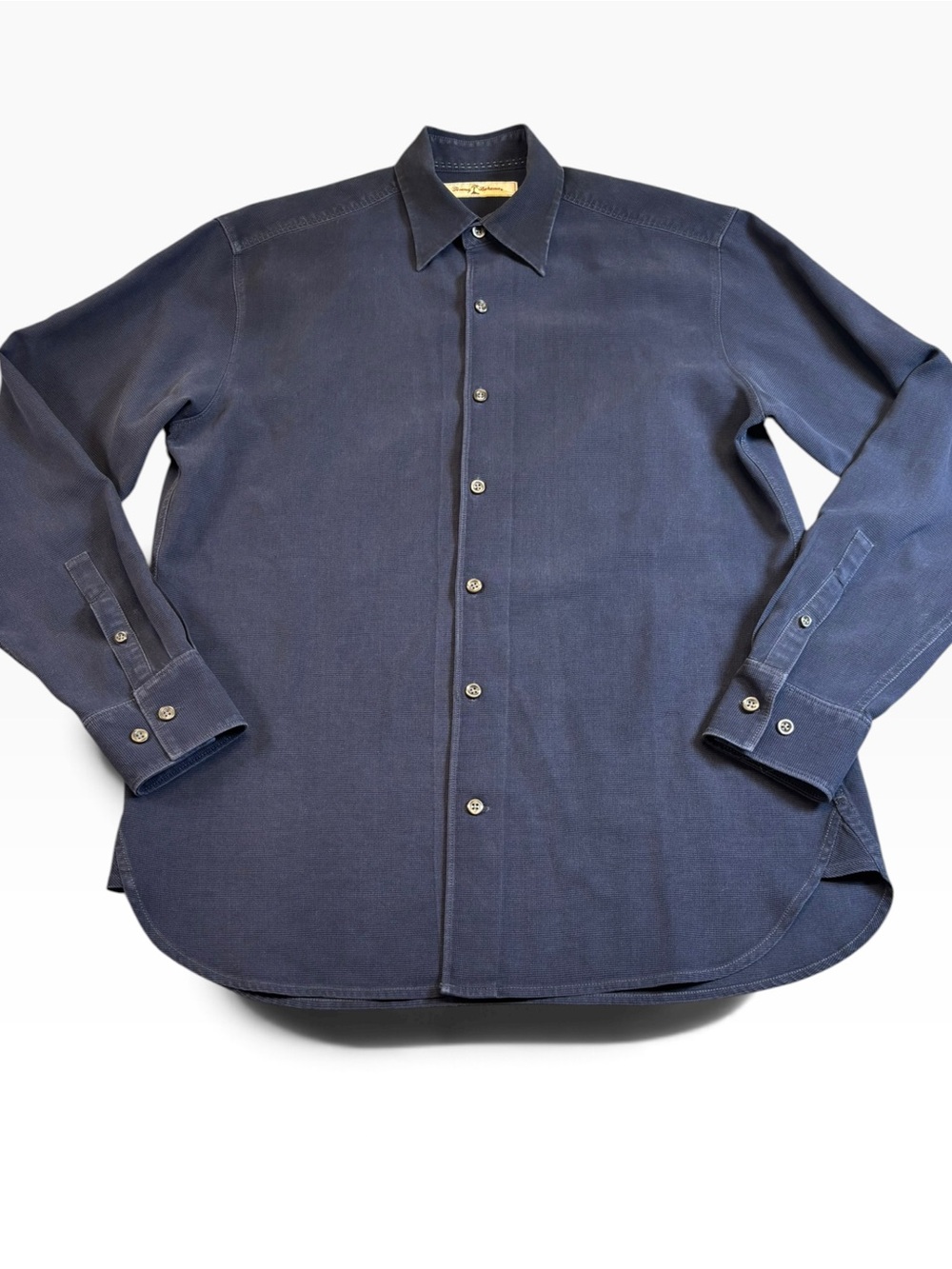 Tommy Bahama Men’s Navy Blue Long Sleeve Button Down Shirt PTP 22.5 GUC